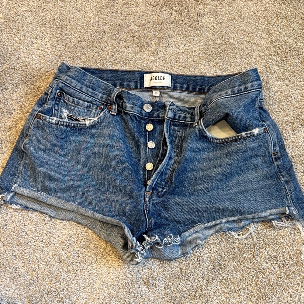 Agolde Classic Blue Jean Shorts